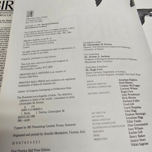 The Illustrated Encyclopedia BIRDS World DR Christopher Perrins History Book 90s - Picture 13 of 16